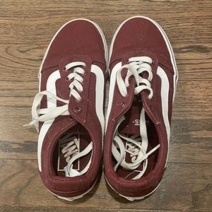 Maroon low top vans
